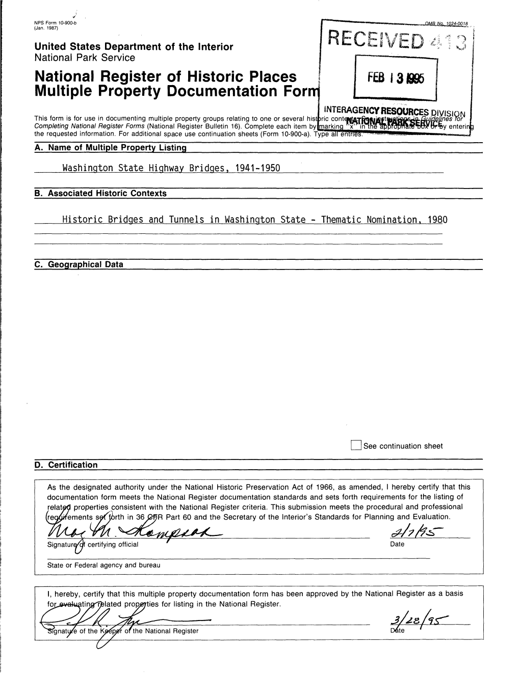 National Register of Historic Places Multiple Property Documentation