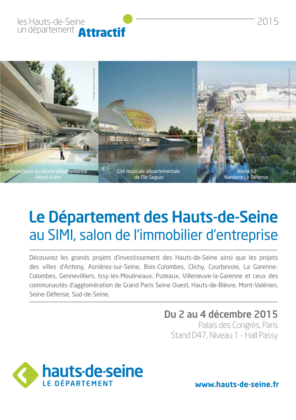 Le Département Des Hauts-De-Seine Au SIMI, Salon De L'immobilier D'entreprise