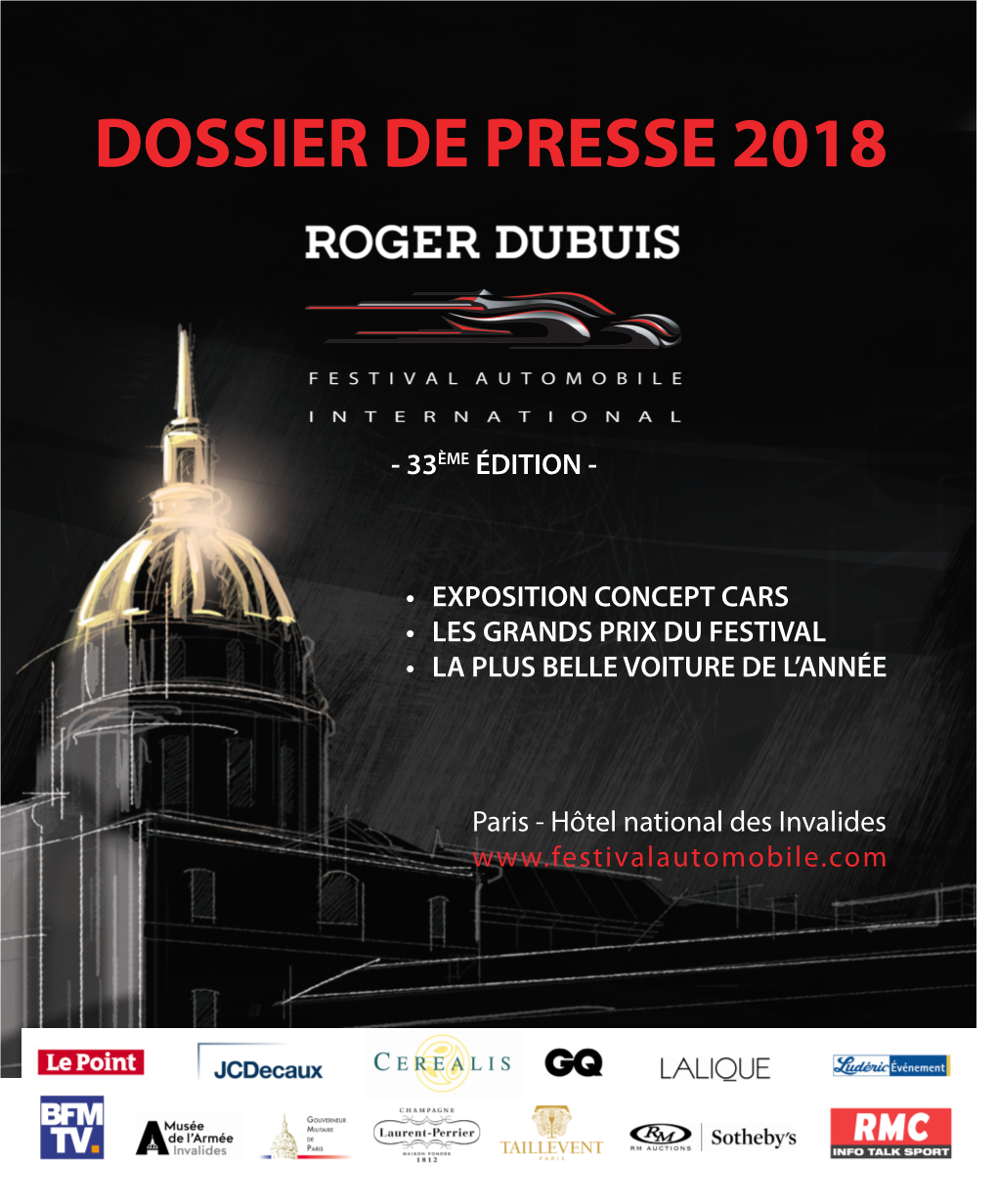 Dossier De Presse 2018