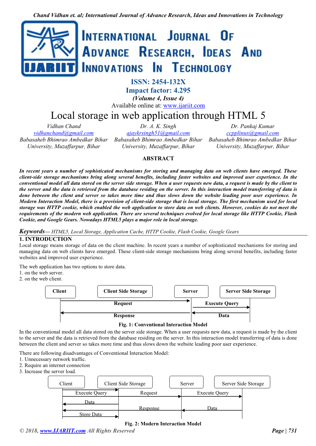 Local Storage in Web Application Through HTML 5 Vidhan Chand Dr