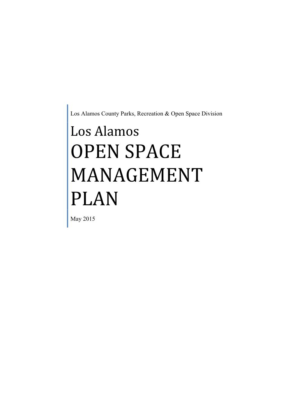 Open Space Management Plan