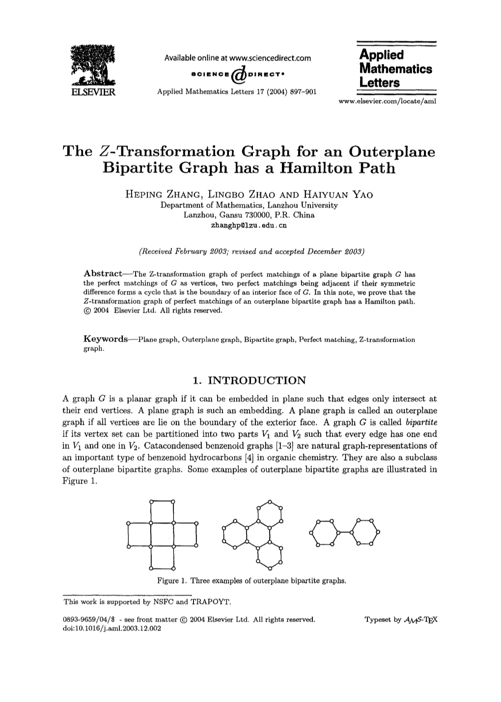 The Z-Transformation Graph for an Outerplane Bipartite Graph Has a Hamilton Path