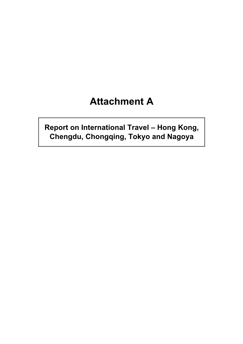 Attachment A