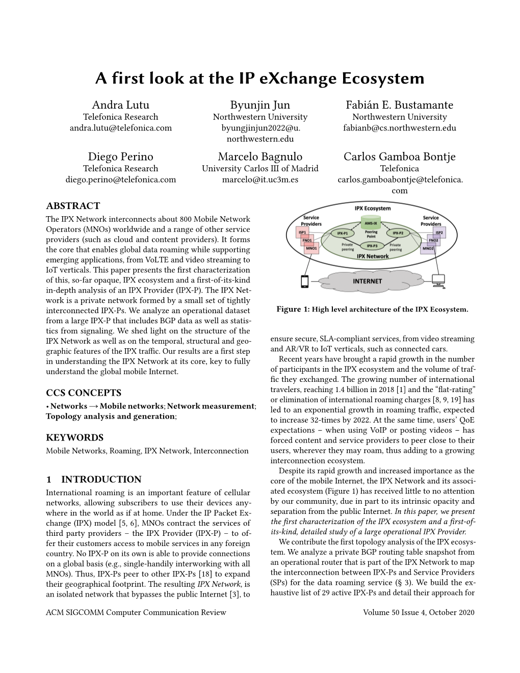 A First Look at the IP Exchange Ecosystem Andra Lutu Byunjin Jun Fabián E