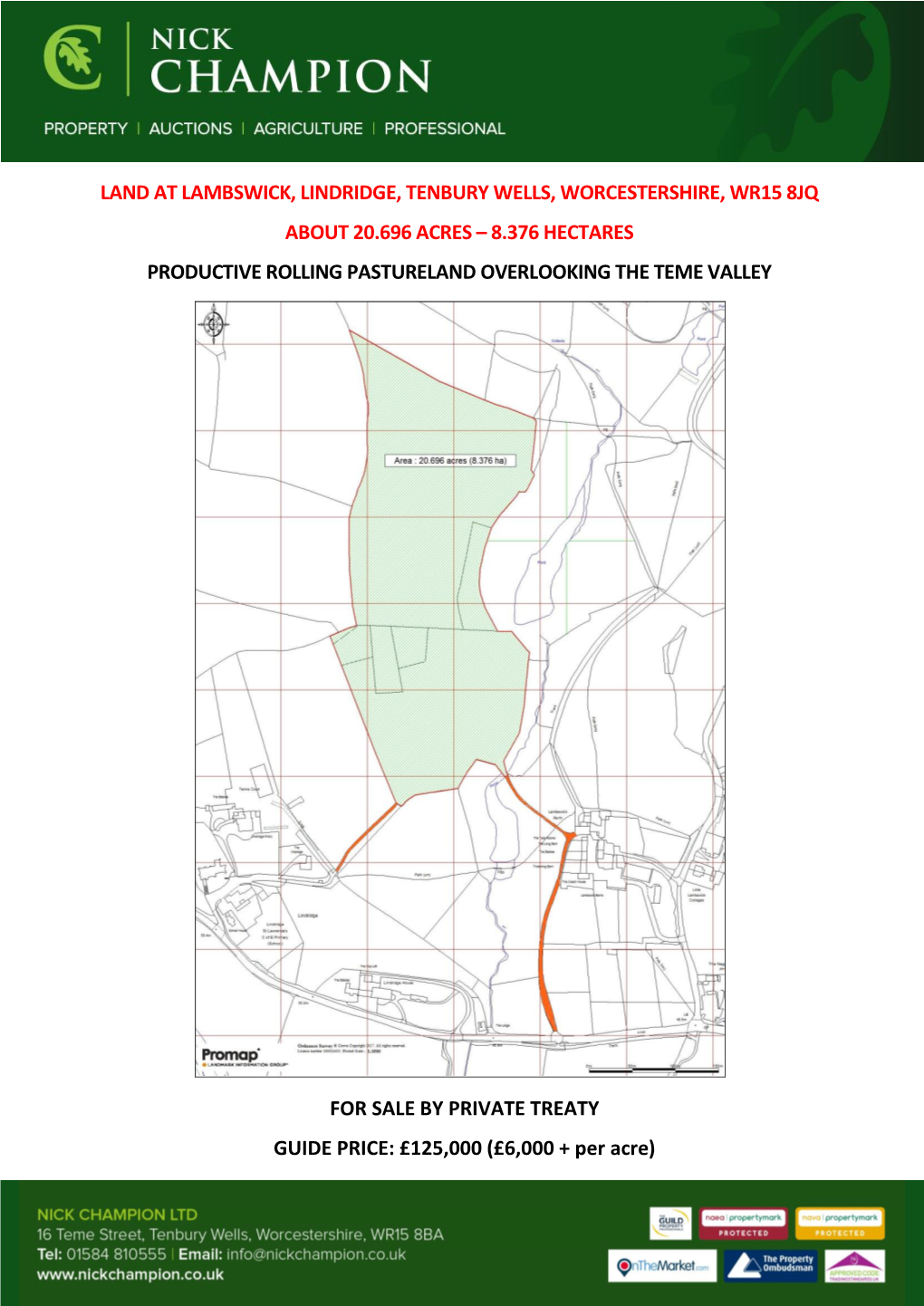 Land at Lambswick, Lindridge, Tenbury Wells, Worcestershire, Wr15 8Jq