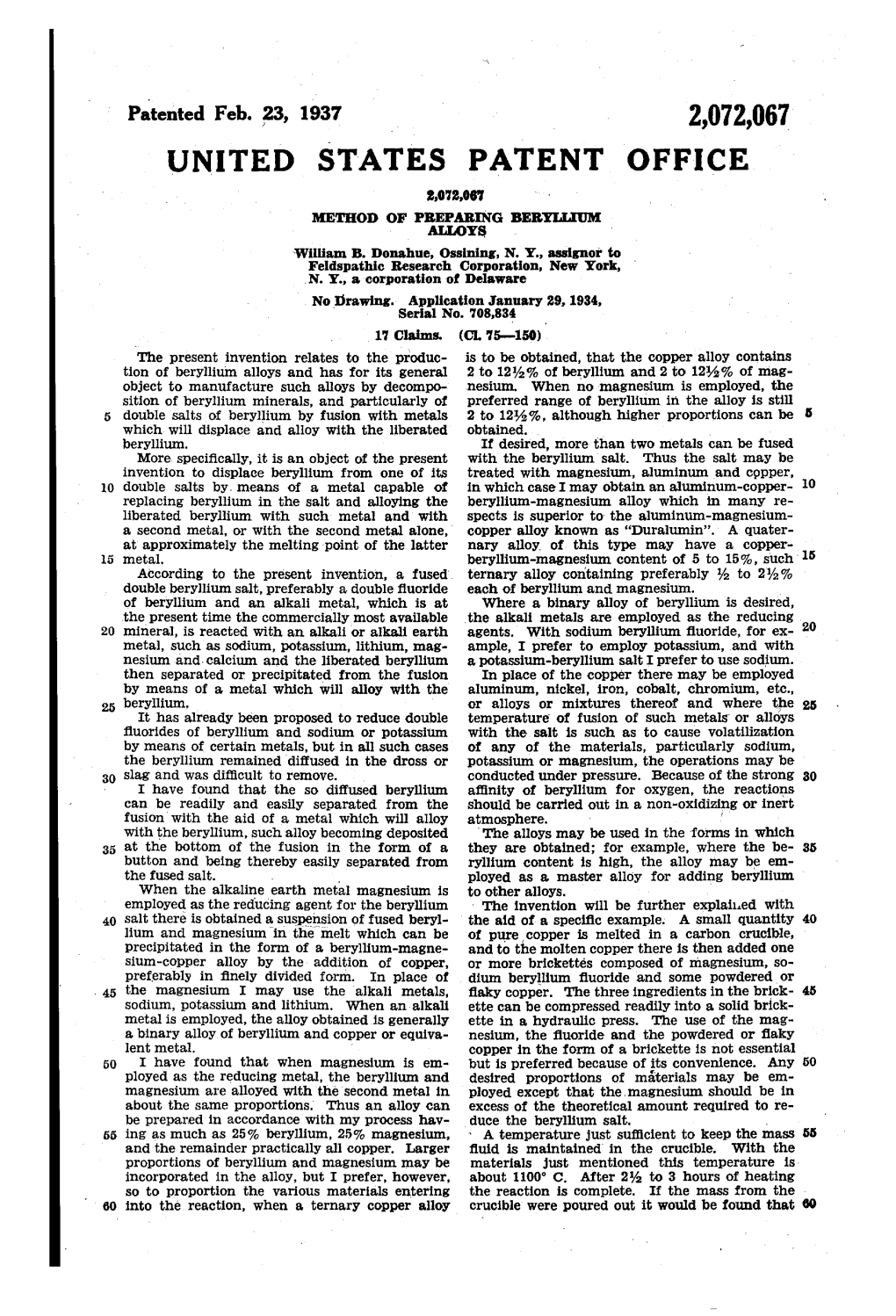 Patented Feb. 23, 1937 UNITED STATES