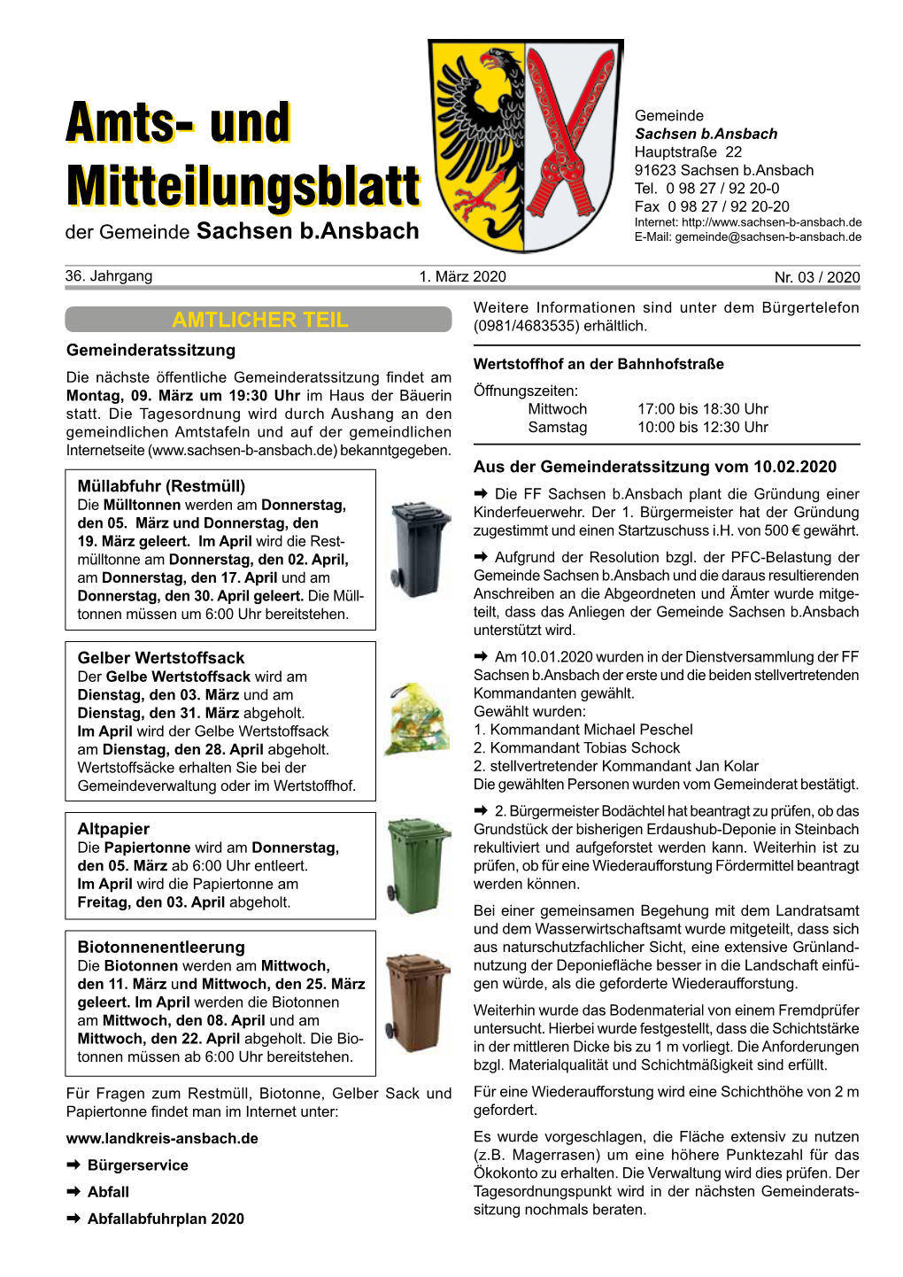 Und Mitteilungsblatt Amts