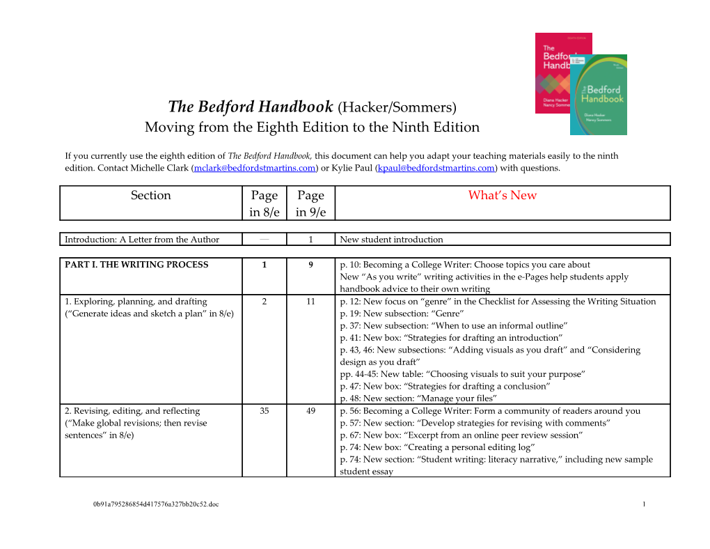 A Writer’S Reference 4E/5E Comparison