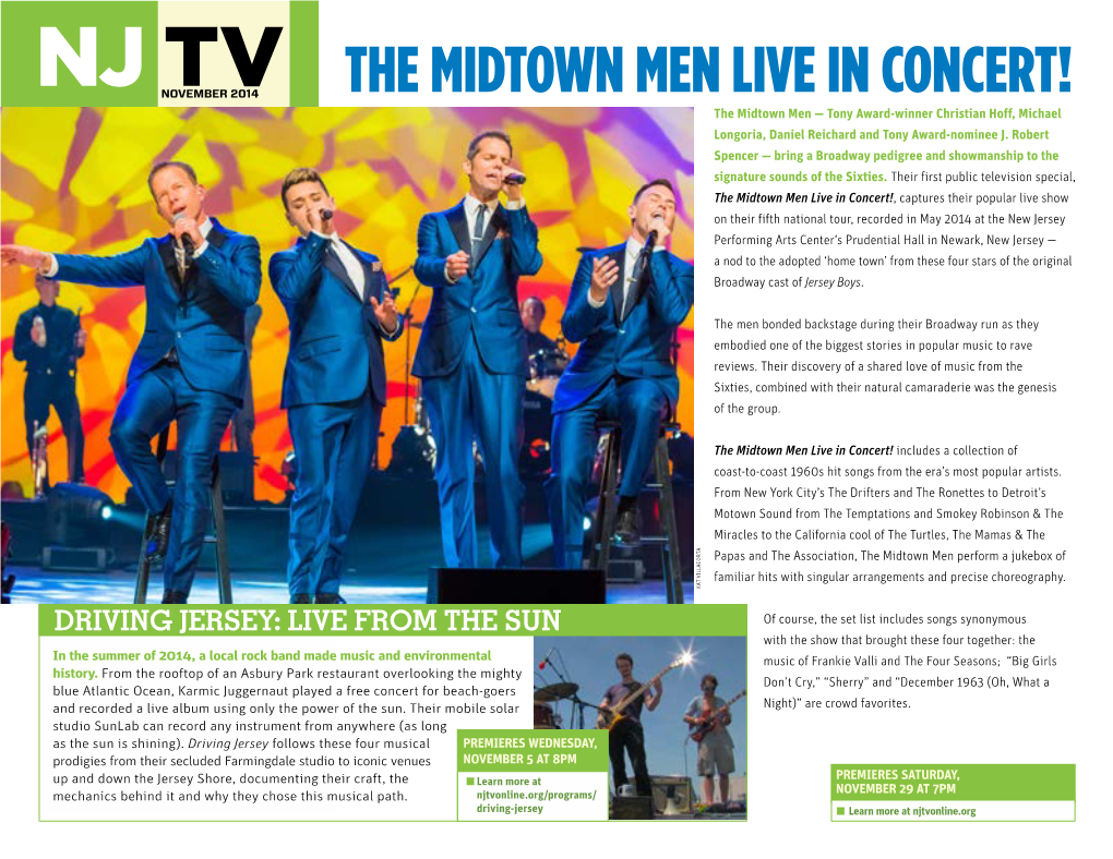THE MIDTOWN MEN LIVE in CONCERT! the Midtown Men — Tony Award-Winner Christian Hoff, Michael Longoria, Daniel Reichard and Tony Award-Nominee J