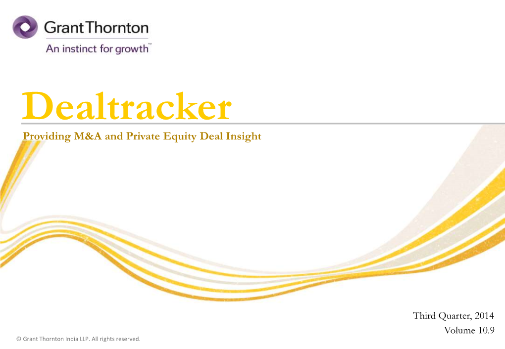 Dealtracker Providing M&A and Private Equitydealtracker Deal Insight