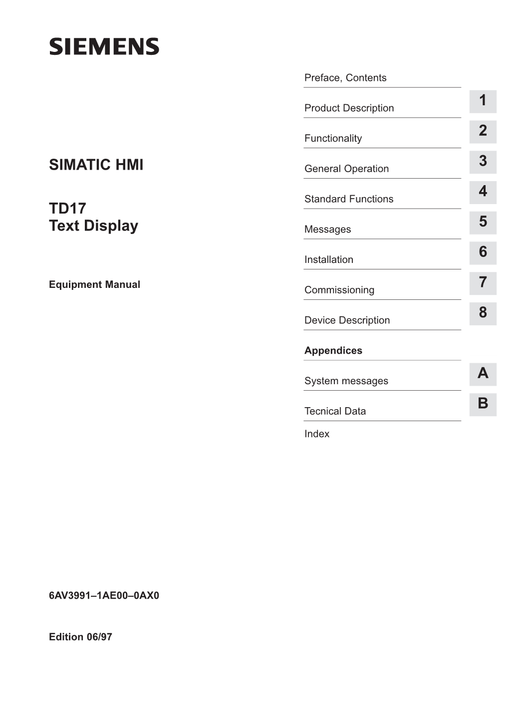 Text Display TD17, You Can Visualize the Operating States, Malfunctions TD17 and Current Process Values of a Connected PLC
