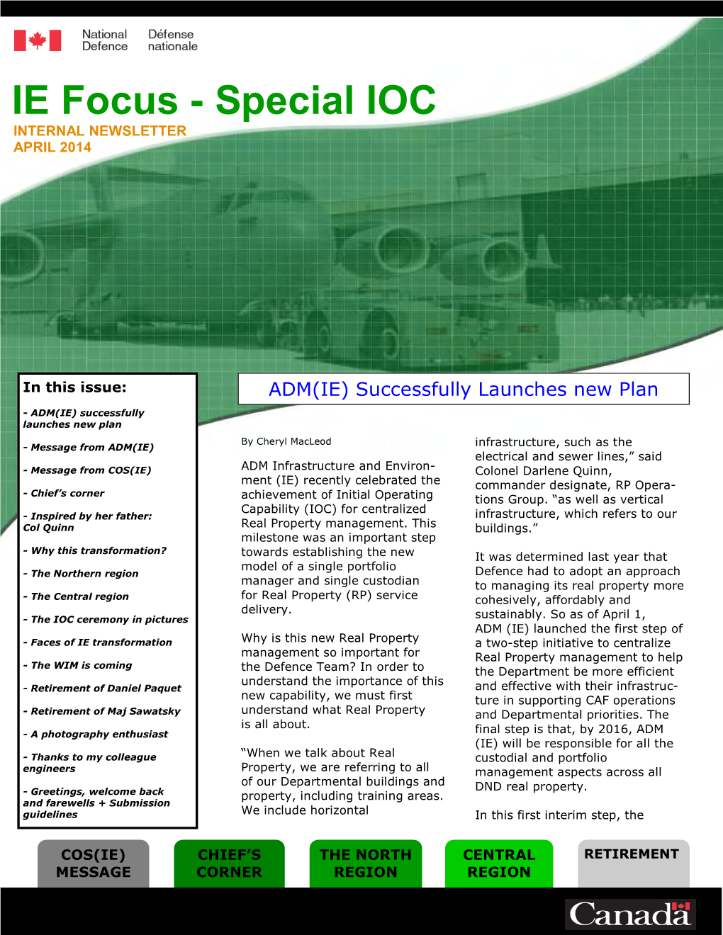 IE Focus - Special IOC INTERNAL NEWSLETTER APRIL 2014