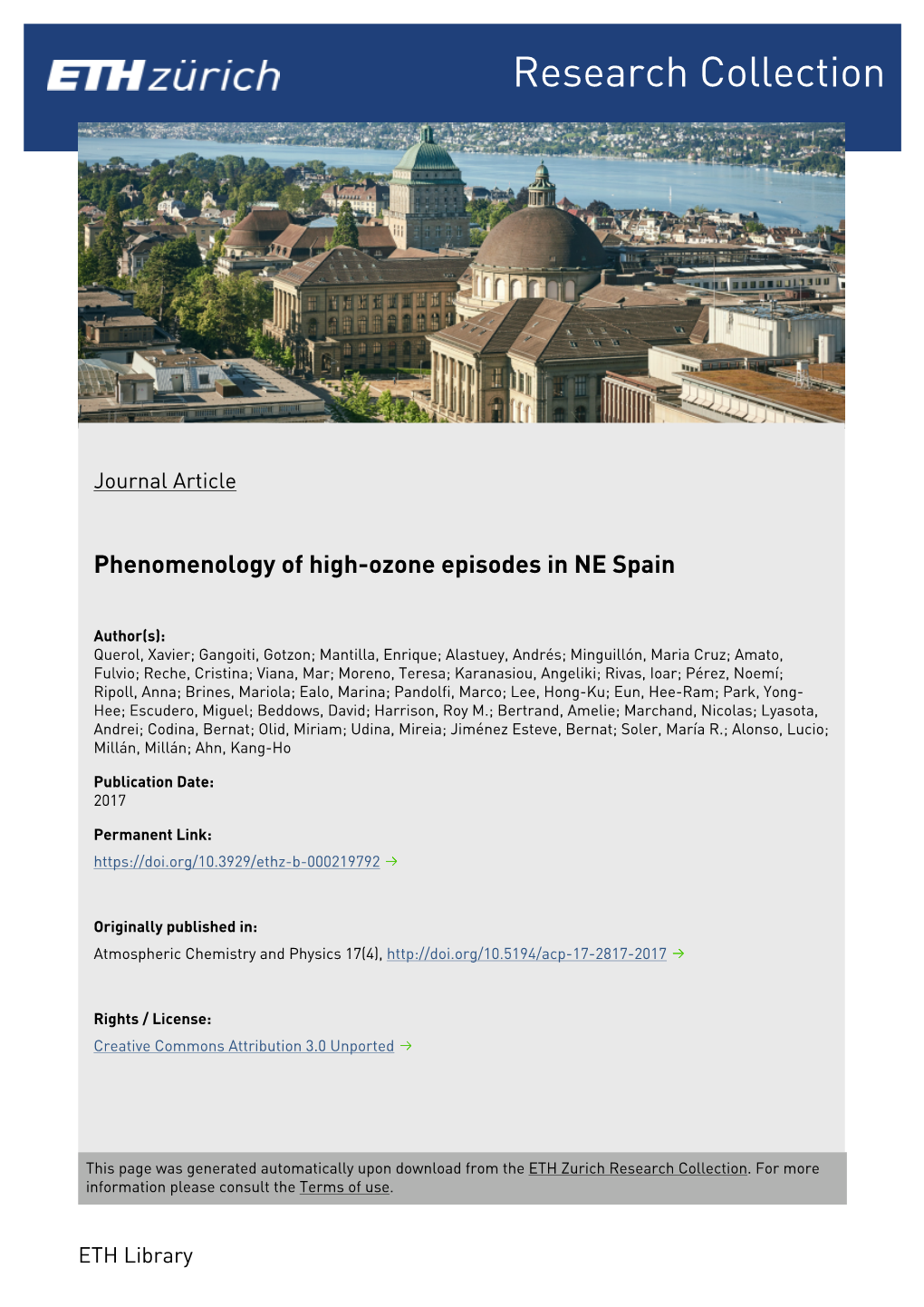Phenomenology of High-Ozone Episodes in NE Spain