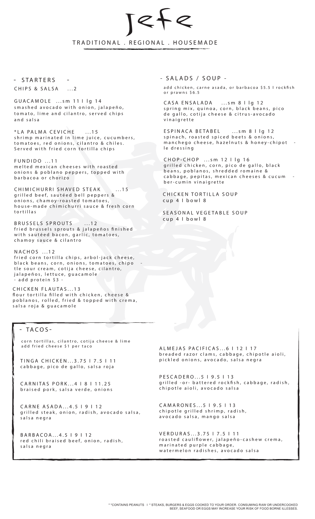 Dinner Menu 2.18.21