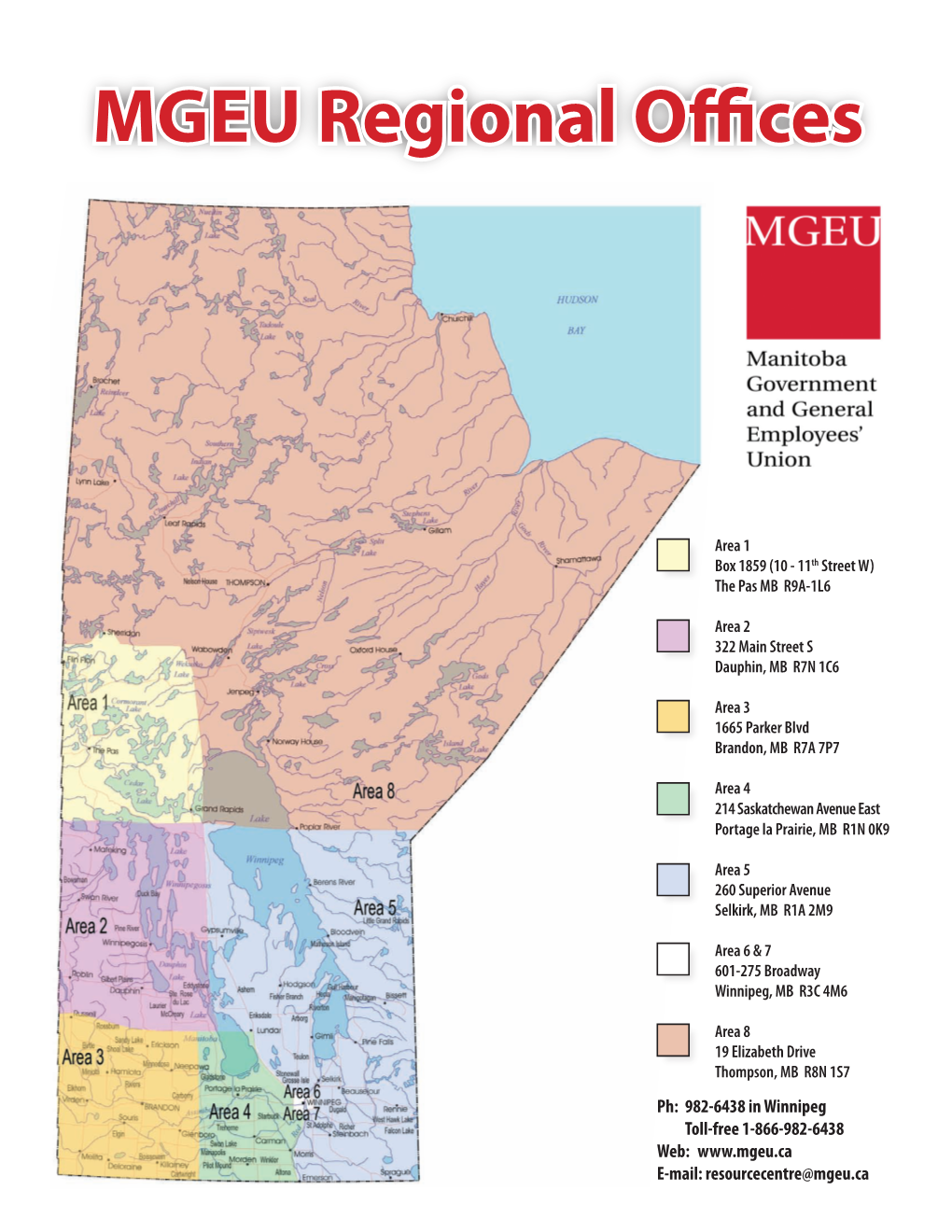 MGEU Regional Map Locations
