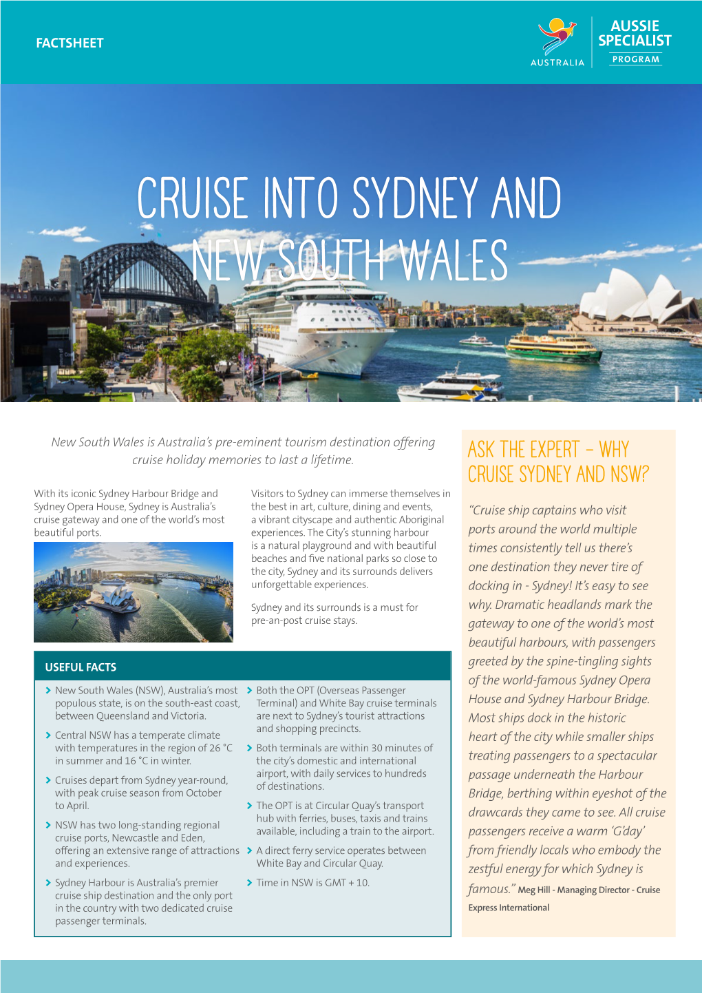 Cruise Into Sydney and New South Wales