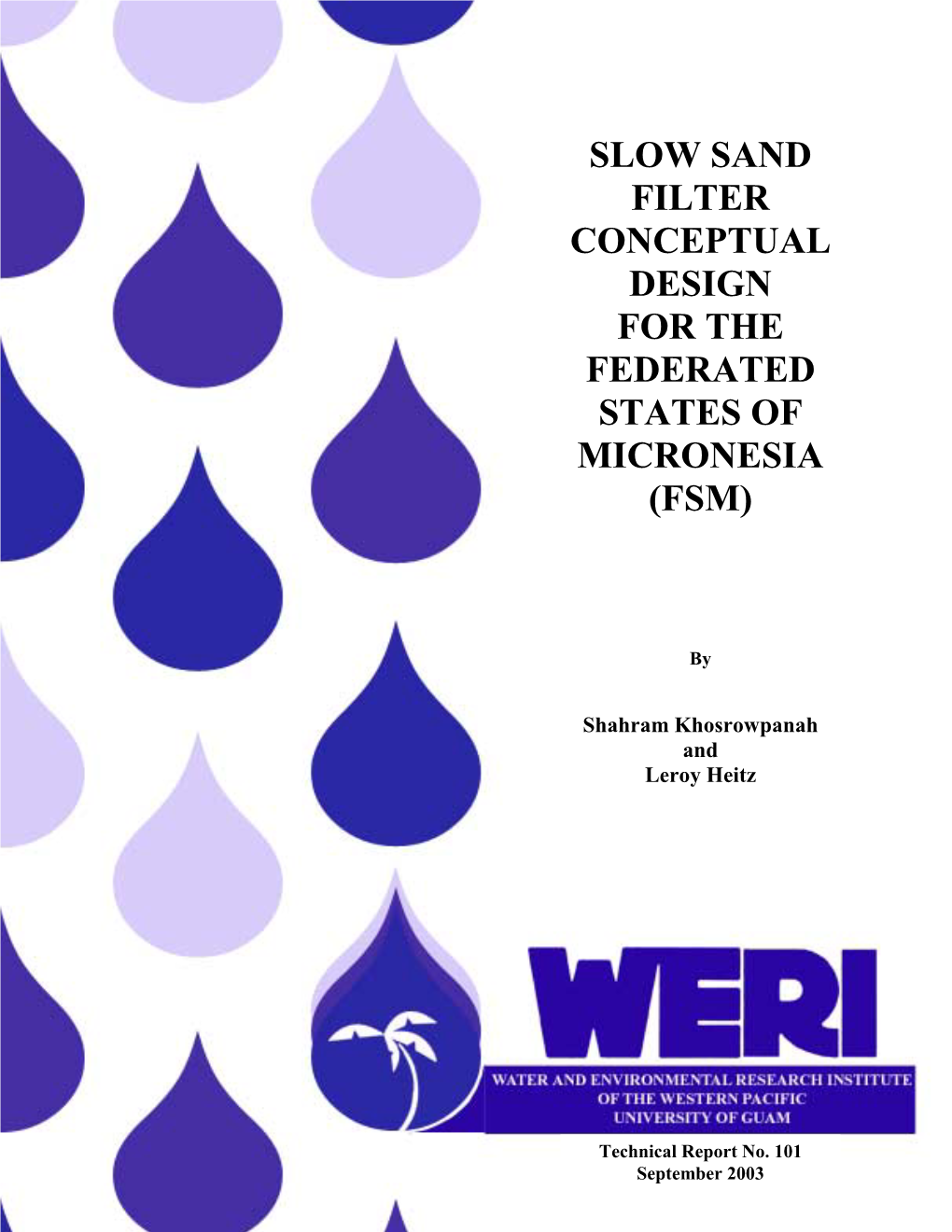 Slow Sand Filter Conceptual Design for the Federated Ststes of Micronesia