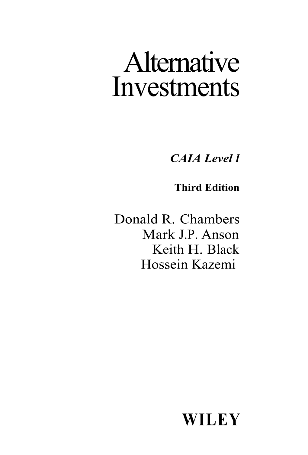 Alternative Investments