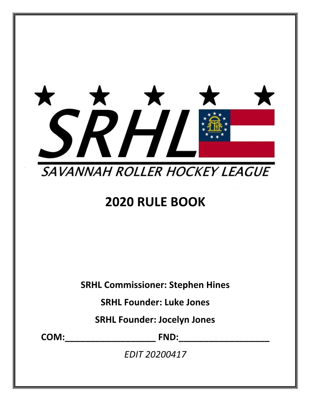 2019 Pilot Season Rule Book 2020 Rule Book