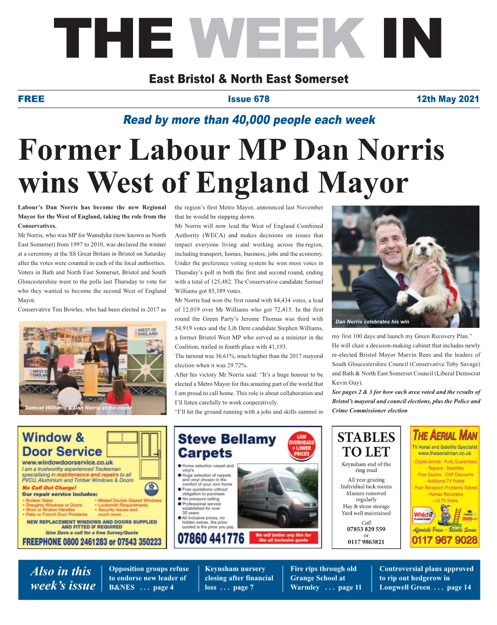 Former Labour MP Dan Norris Wins West of England Mayor