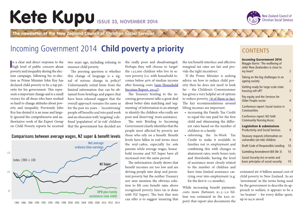 Incoming Government 2014 Child Poverty a Priority CONTENTS