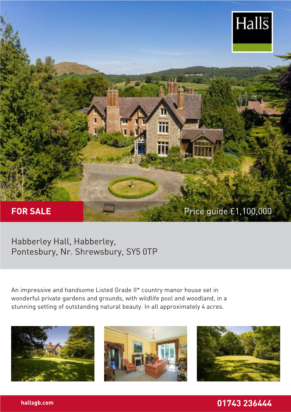 Habberley Hall, Habberley, Pontesbury, Nr. Shrewsbury, SY5 0TP