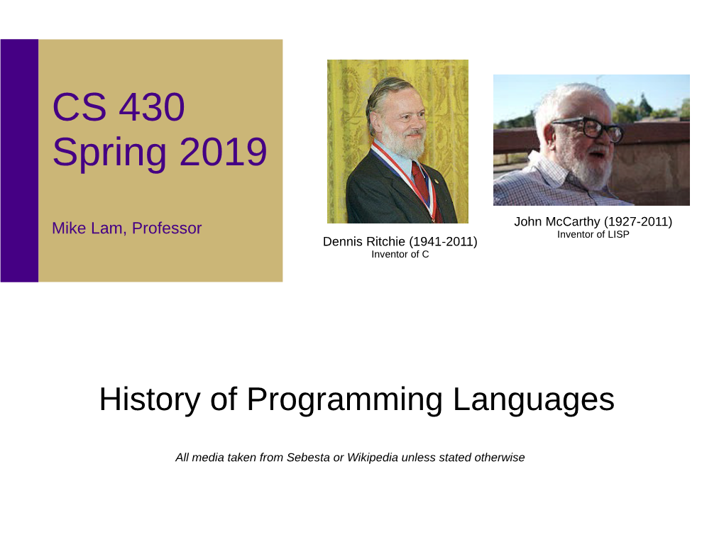 CS 430 Spring 2019