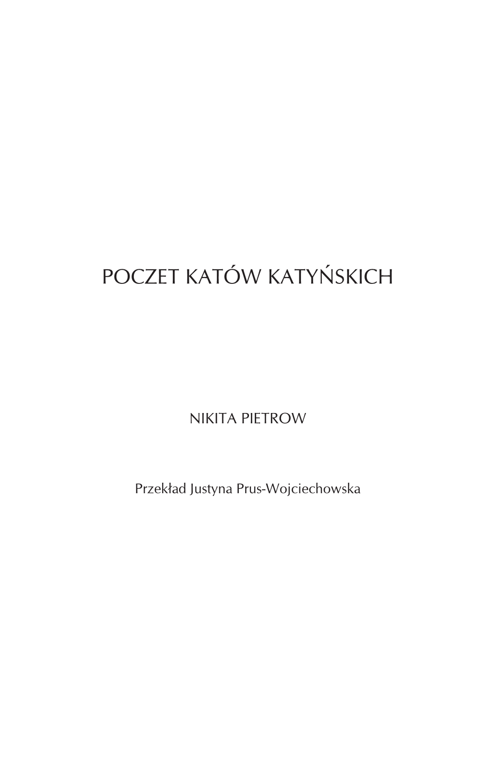Poczet Katów Katyńskich