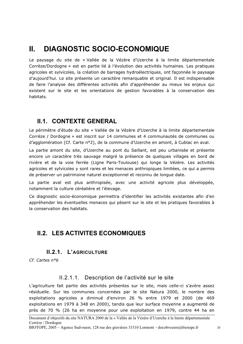 Ii. Diagnostic Socio-Economique