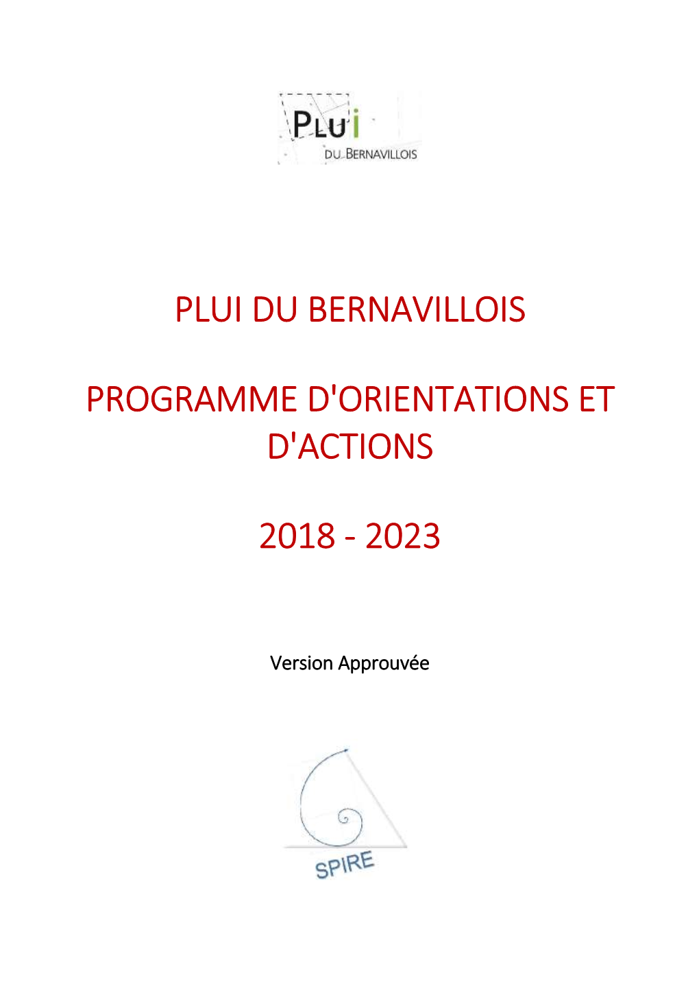Plui Du Bernavillois Programme D'orientations