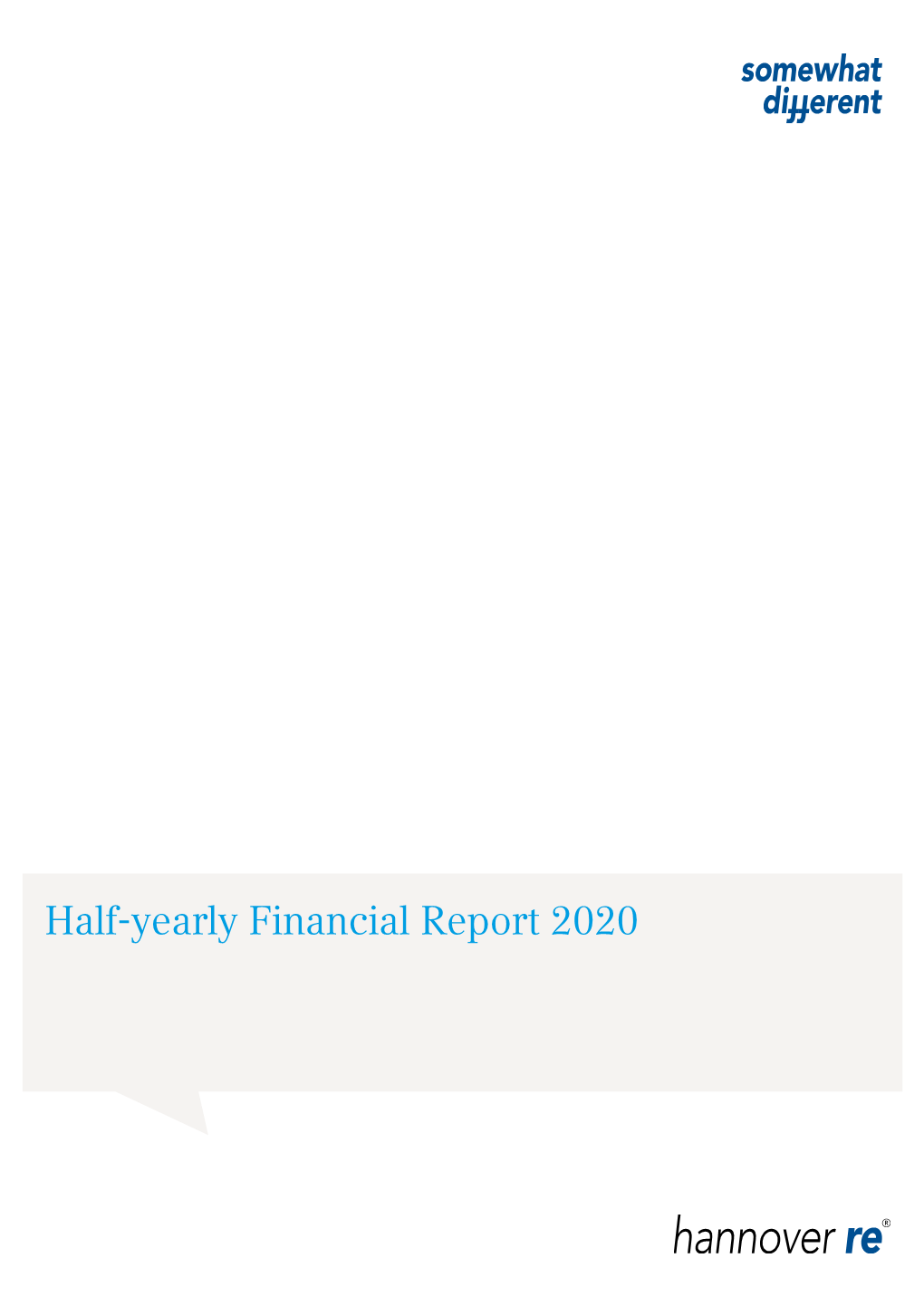 Half-Yearly Financial Report 2020 Key Figures