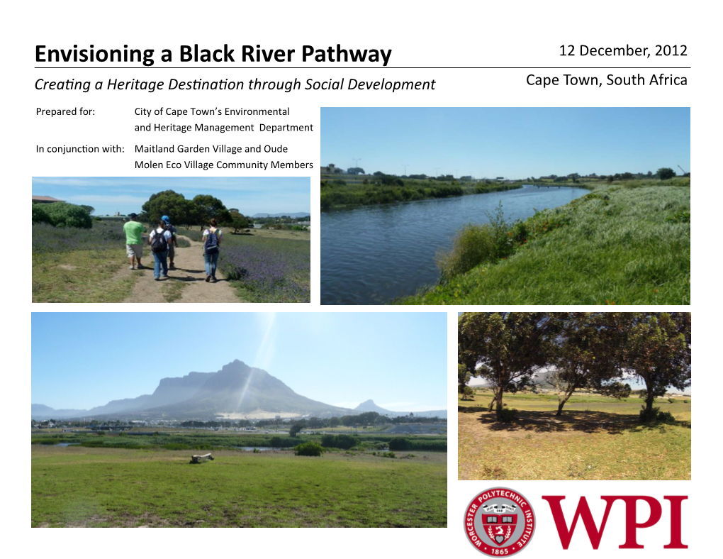 Envisioning a Black River Pathway 12 December, 2012 Creating a Heritage Destination Through Social Development Cape Town, South Africa