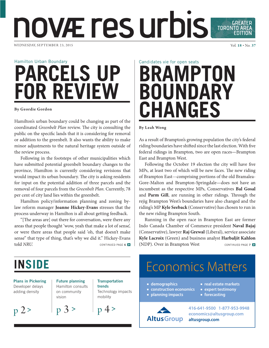 Brampton Boundary Changes Parcels up for Review