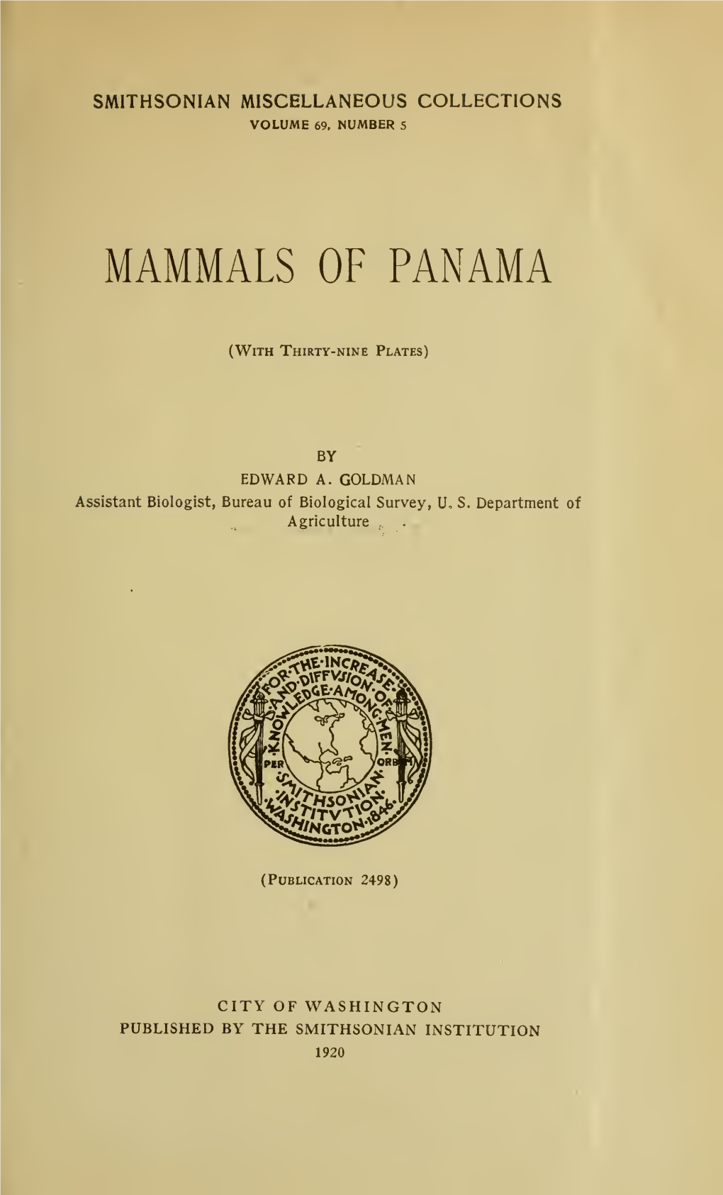 Mammals of Panama