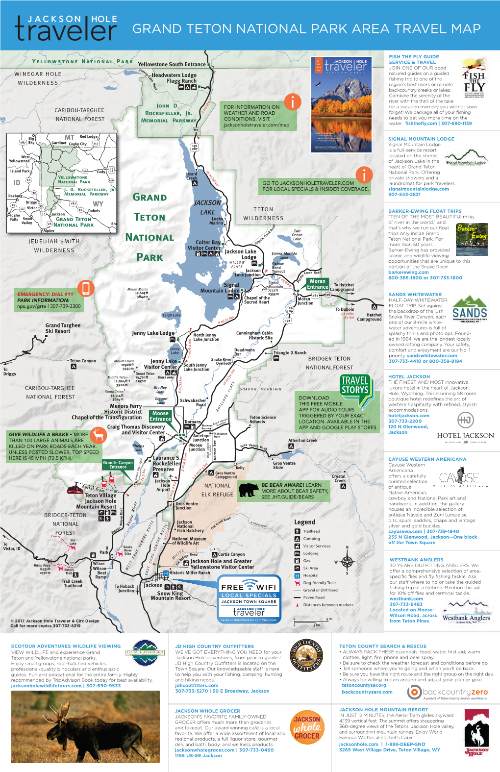 Grand Teton & Yellowstone National Park Maps