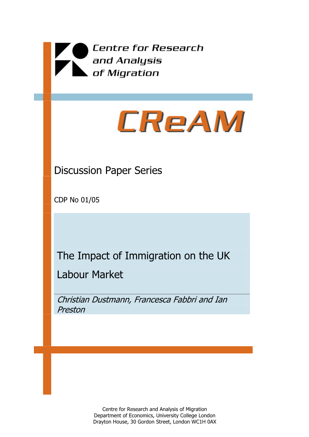 The Impact of Immigration on the UK Labour Market