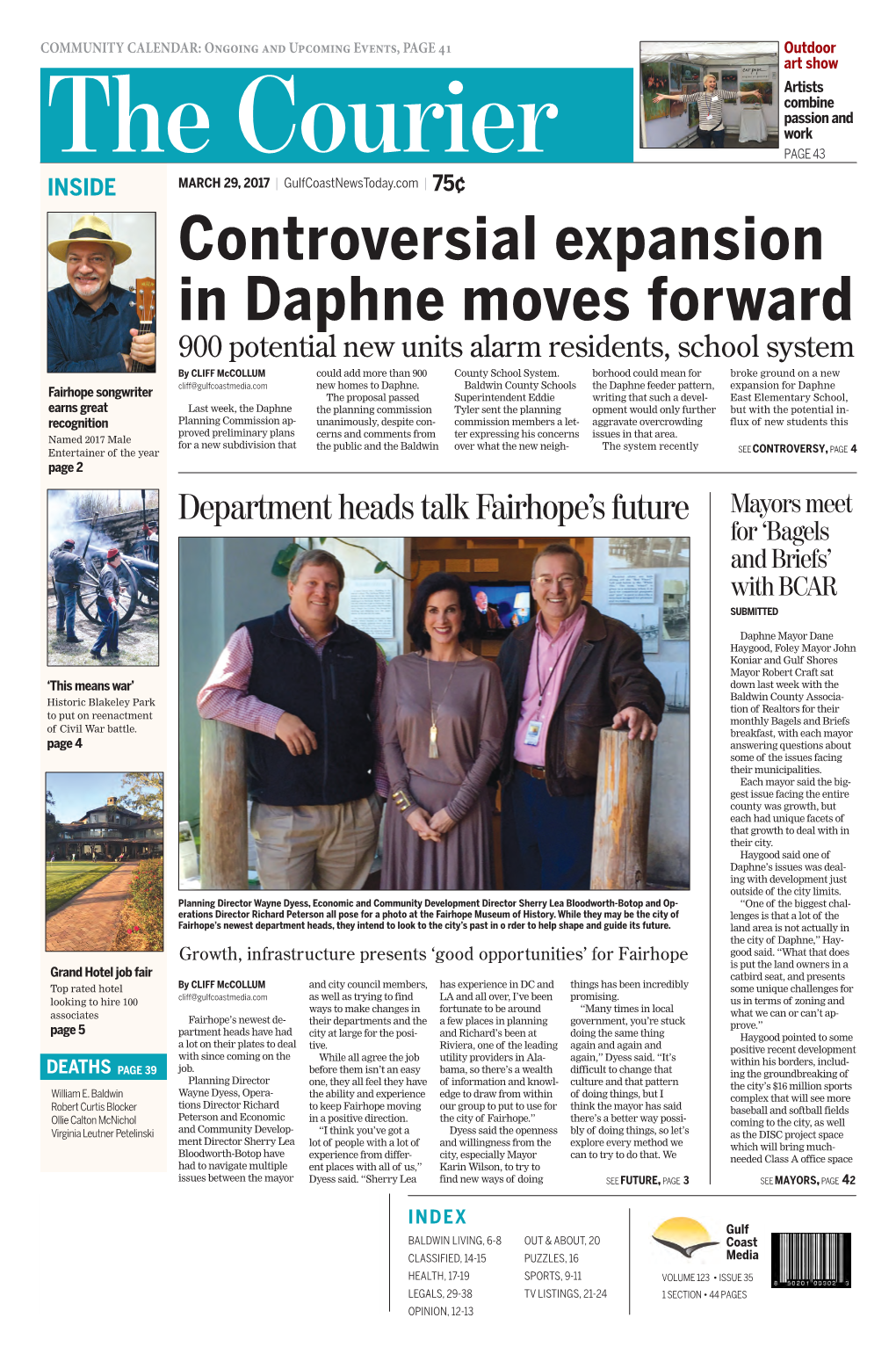 Controversial Expansion in Daphne Moves Forward 900 Potential New Units Alarm Residents, School System by CLIFF Mccollum Could Add More Than 900 County School System