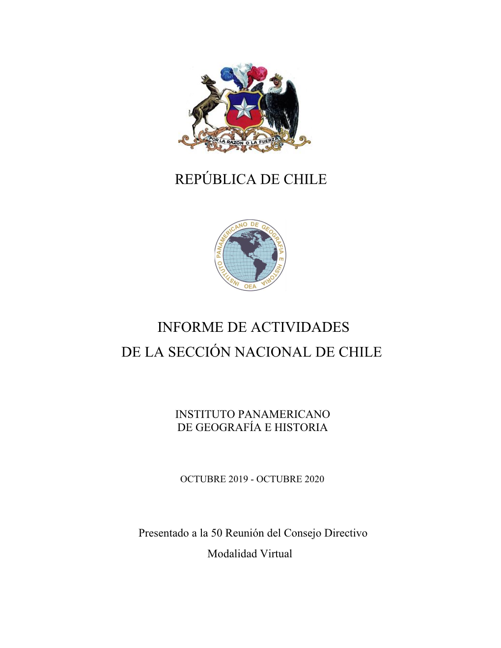 República De Chile Informe De Actividades De La Sección Nacional