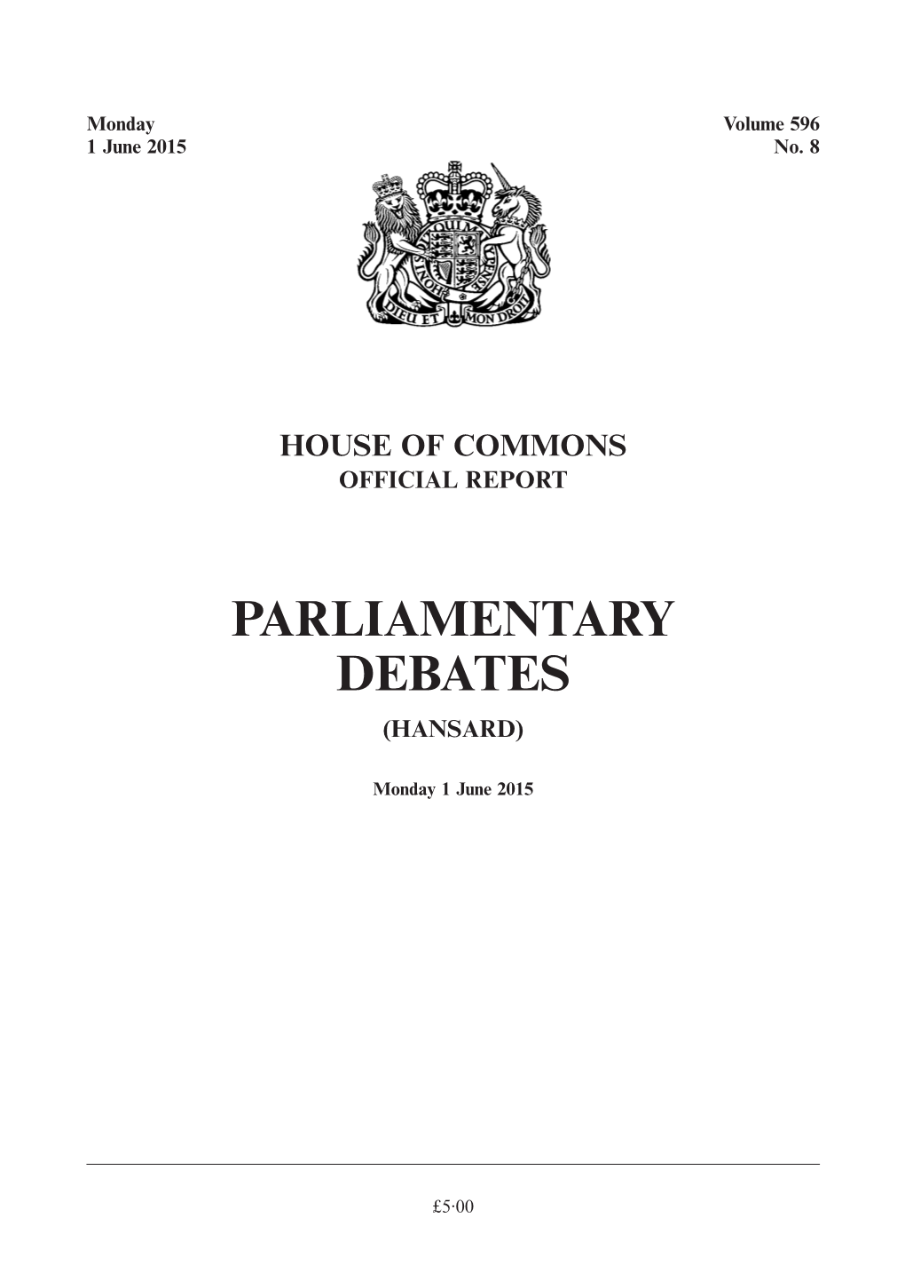 Parliamentary Debates (Hansard)