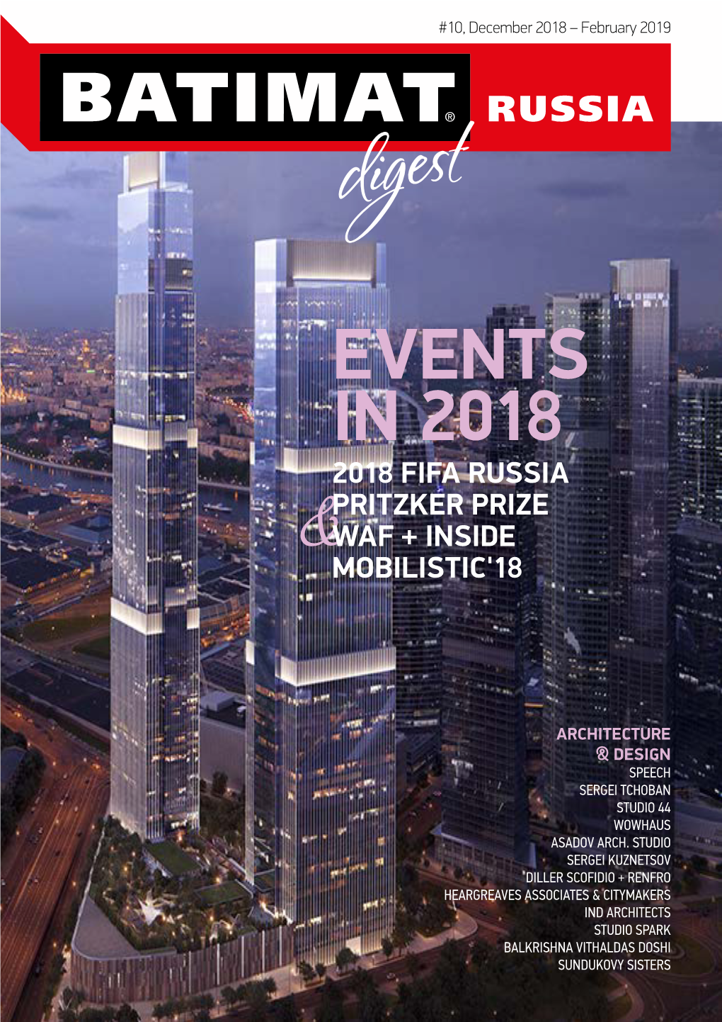 Events in 2018 2018 Fifa Russia Pritzker Prize Waf + Inside Mobilistic'18