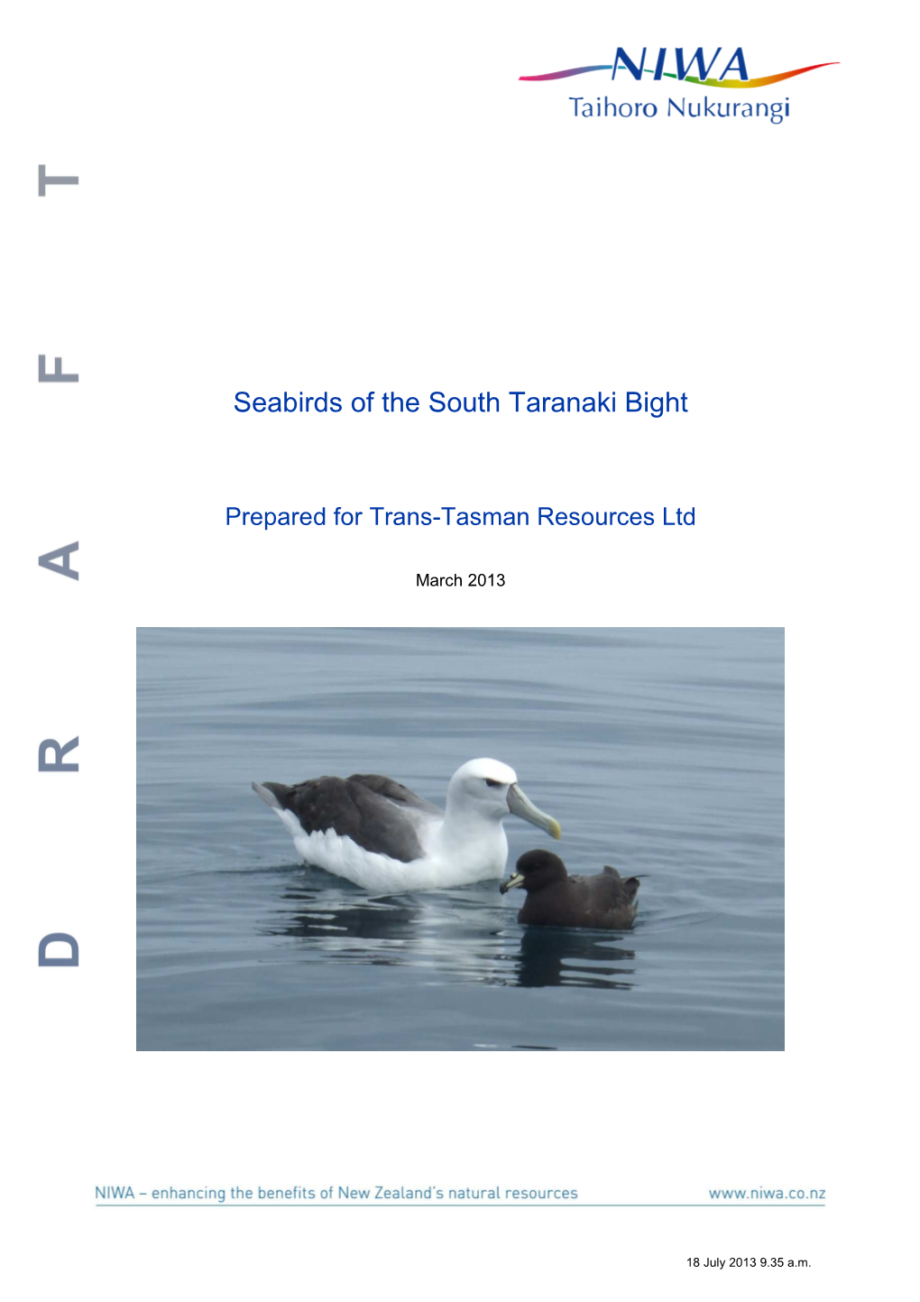 Seabirds of the South Taranaki Bight