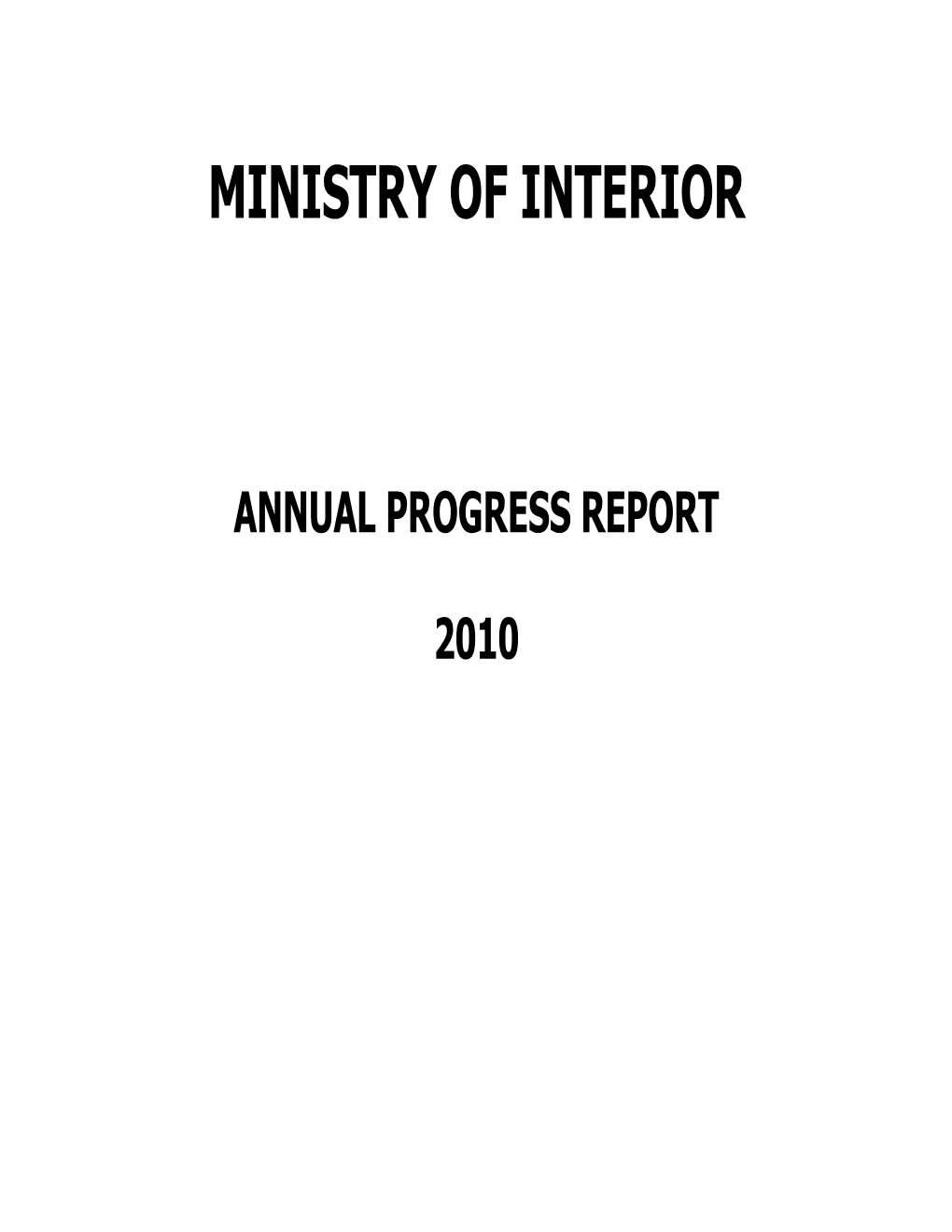 Ministry of Interior