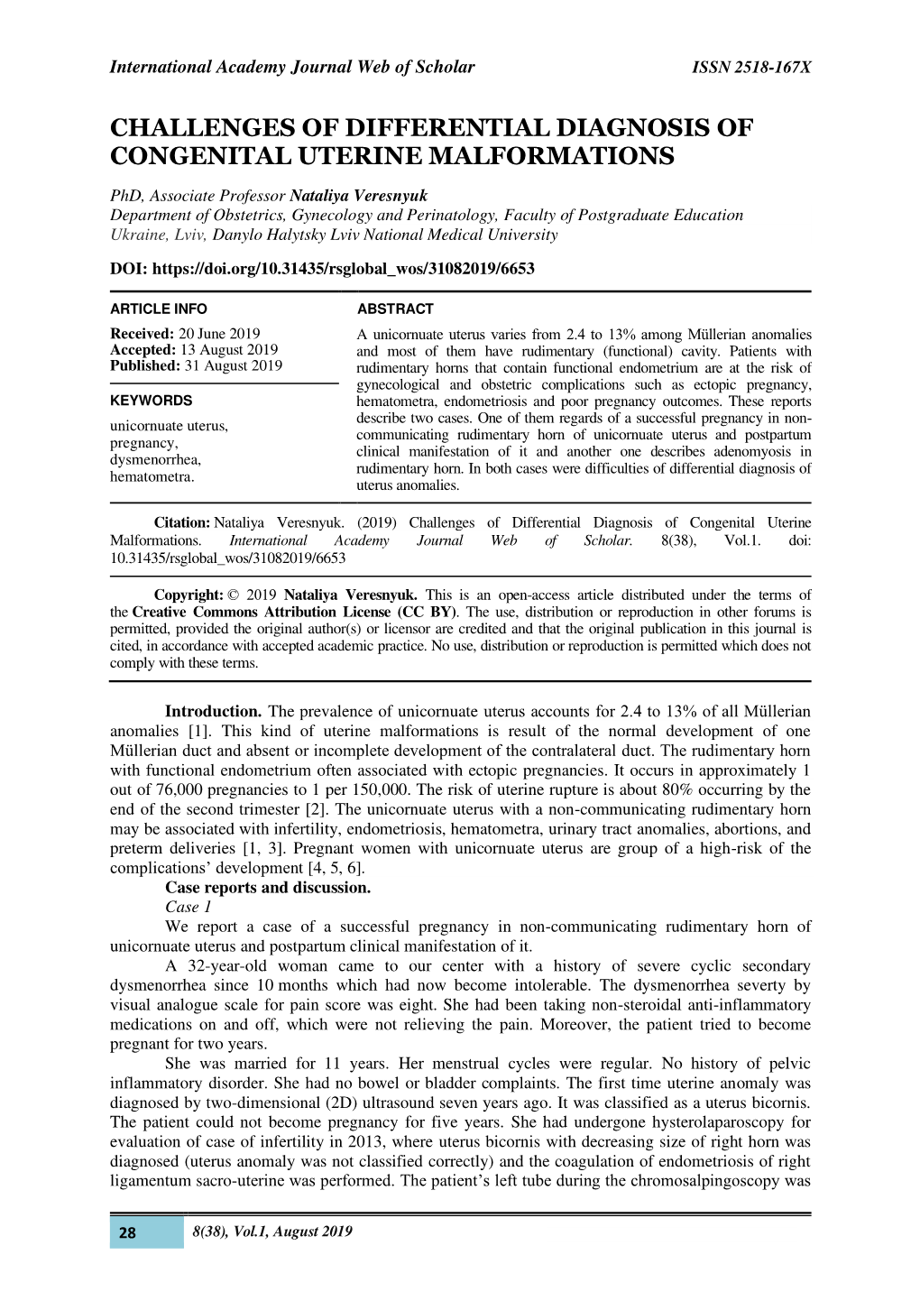 Challenges of Differential Diagnosis of Congenital Uterine Malformations