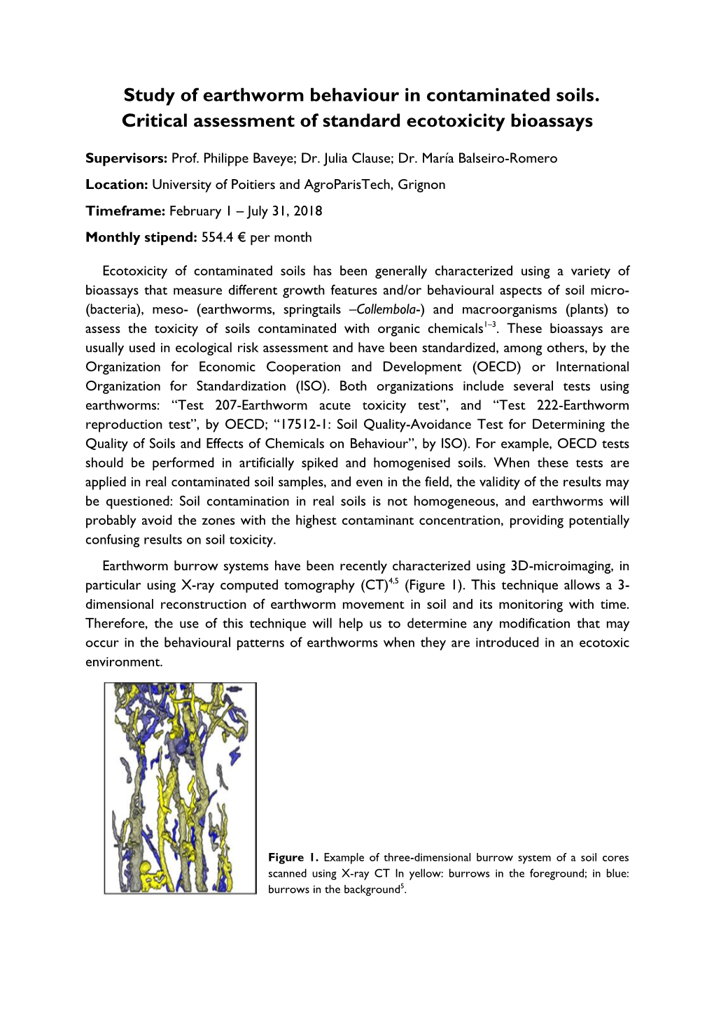 Study of Earthworm Behaviour in Contaminated Soils. Critical Assessment of Standard Ecotoxicity Bioassays