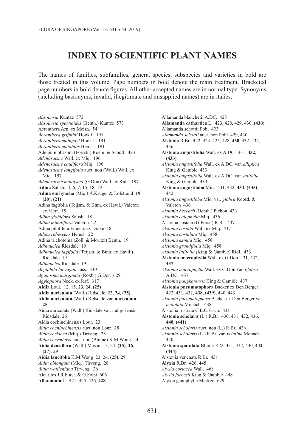 Index to Scientific Plant Names