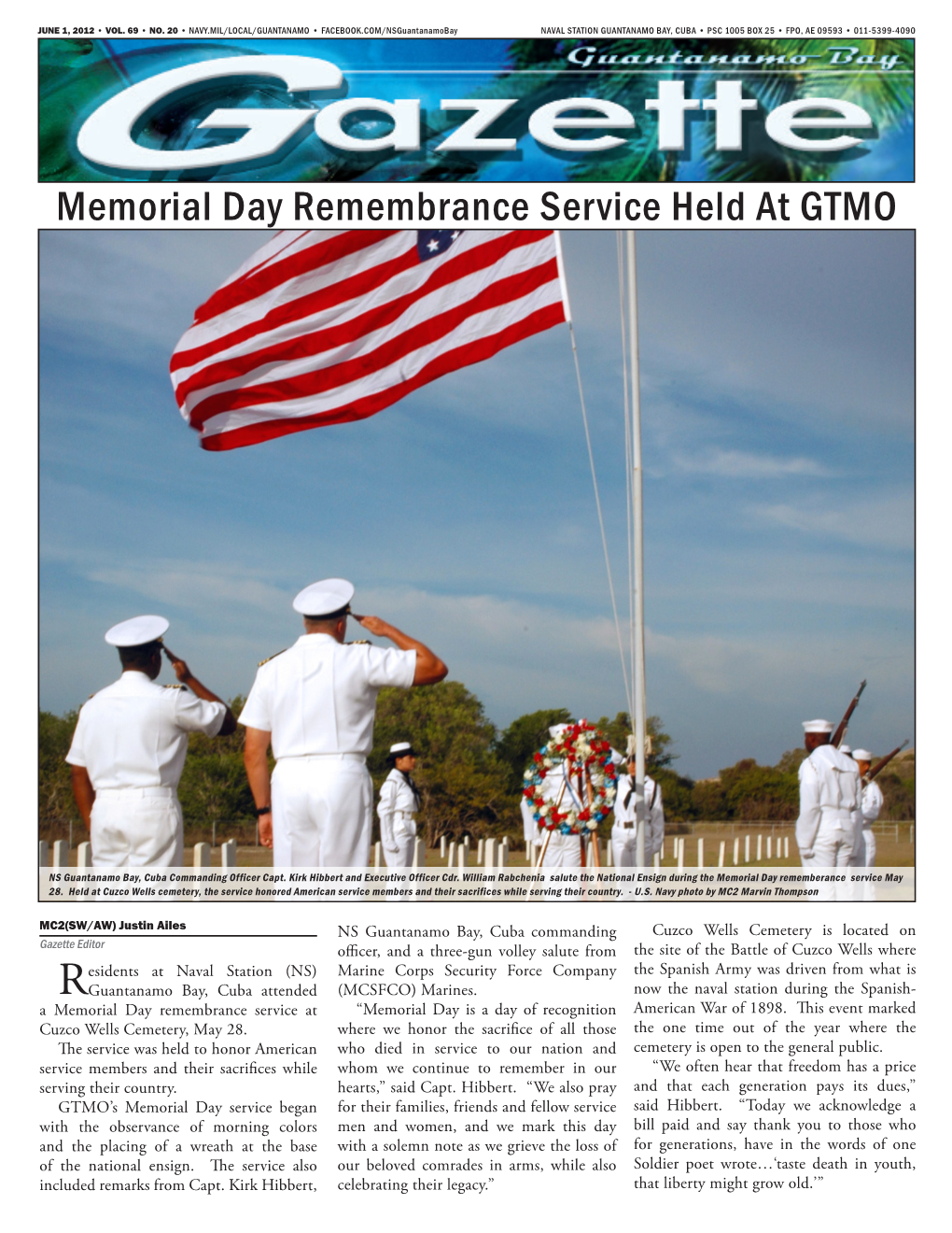 Memorial Day Remembrance Service Held at GTMO