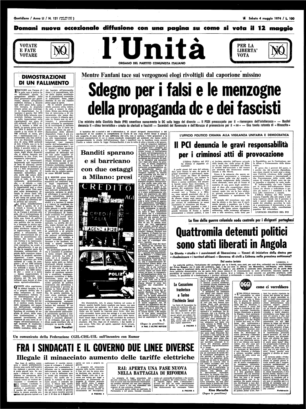 Quattromila Detenuti Politici Sono Stati Liberati in Angola