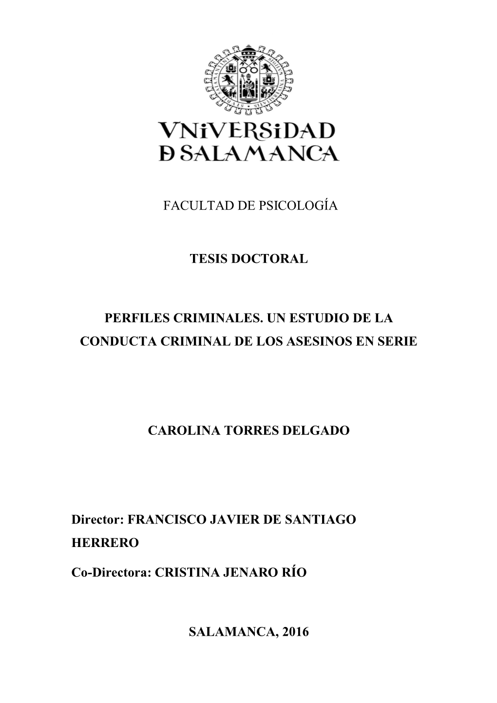 Facultad De Psicología Tesis Doctoral Perfiles