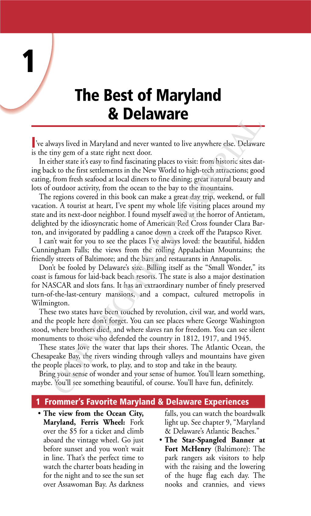 The Best of Maryland & Delaware I