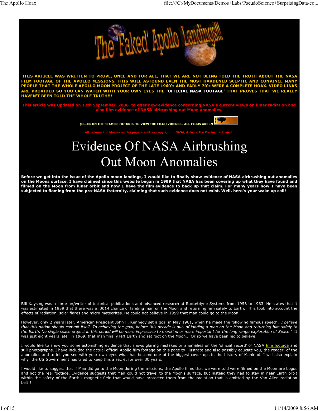 The Apollo Hoax File:///C:/Mydocuments/Demos+Labs/Pseudoscience+Surprisingdata/Co